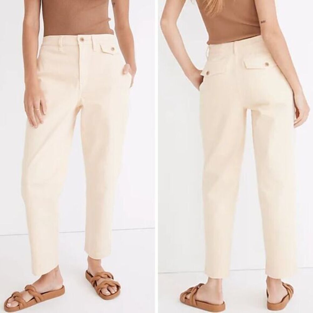 New! Madewell Utility Balloon Pants in bone, size 31
